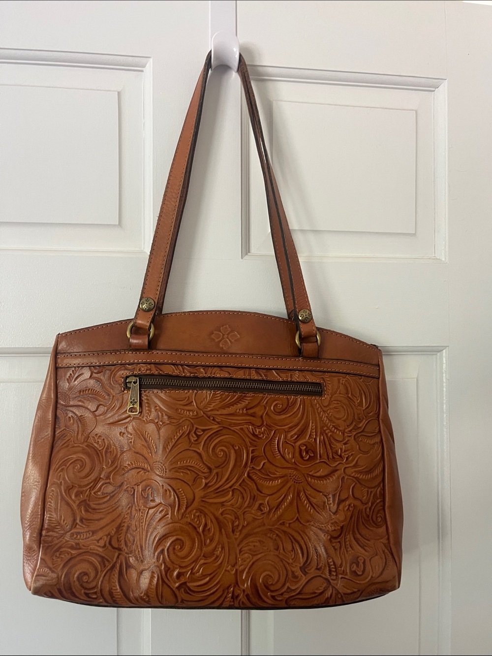 Patricia Nash Embossed Leather Poppy Tote Bag